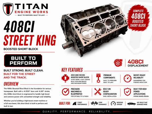 408ci Boosted Series LS Short Block