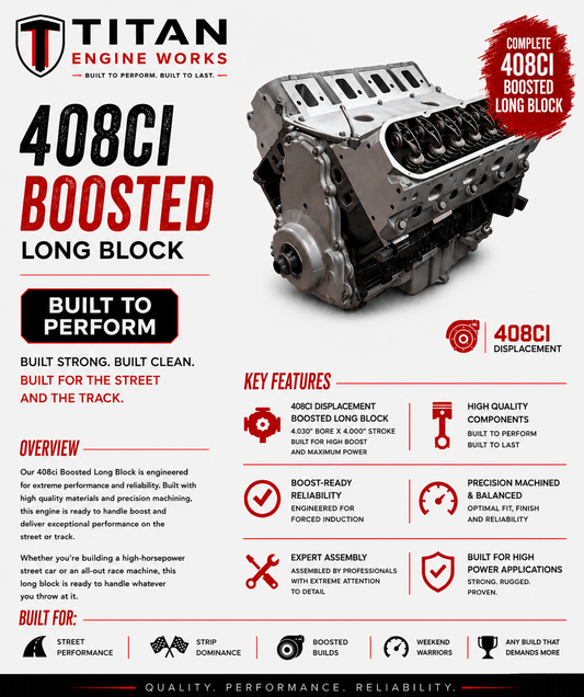 408ci Boosted LS Stroker Long Block